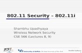 Shambhu Upadhyaya 1 802.11 Security – 802.11i Shambhu Upadhyaya Wireless Network Security CSE 566 (Lectures 8, 9)