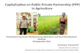 Capitalization on Public Private Partnership (PPP) in Agriculture Somxay Sisanonh Deputy Director General Department of Agriculture Extension and Cooperatives.
