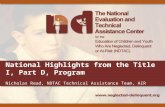 National Highlights from the Title I, Part D, Program Nicholas Read, NDTAC Technical Assistance Team, AIR.