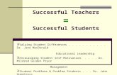 Successful Teachers = Successful Students  Valuing Student Differences........... Dr. Jane MacDonald Educational Leadership  Encouraging Student Self-Motivation.....