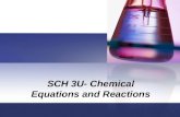 SCH 3U- Chemical Equations and Reactions. What is a Chem. Rxn.? Chemical Reaction: Process of one or more substances converting to form new substances.