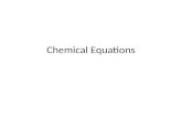 Chemical Equations. I. Writing Chemical Equations A. ReactantsProducts  B. Balancing chemical equations 1) Numbers are written in front of each molecule.