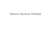 Nature Nurture Debate. Objectives Aims to be able to summarise the nature nurture debate. Become Familiar with conclusions and political implications.