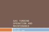 GAS TURBINE OPERATION AND MAINTENANCE P2M FTUI September 2008.