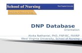 Orientation Alvita Nathaniel, PhD, FNP-BC, FAANP West Virginia University, School of Nursing.