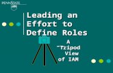 Leading an Effort to Define Roles A “Tripod” View of IAM.