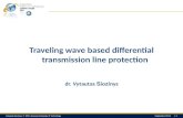 Vytautas Siozinys © 2011 Kaunas University of TechnologySeptember 2011 | 1 Traveling wave based differential transmission line protection dr. Vytautas.