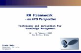 Praba Nair Director, KDi Asia Singapore. 2 nd International KM Conference 12–14 Feb 08Page 2 APO Framework “For achieving innovation, the most relevant.