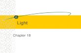 Light Chapter 18. Section 1 - Light and Color When light strikes an object, the light ca be reflected, transmitted, or absorbed. Transparent - a material.