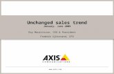 Www.axis.com Unchanged sales trend January- June 2009 Ray Mauritsson, CEO & President Fredrik Sjöstrand, CFO.
