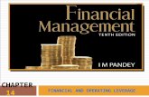 FINANCIAL AND OPERATING LEVERAGE CHAPTER 14. LEARNING OBJECTIVES  Explain the concept of financial leverage  Discuss the alternative measures of financial.