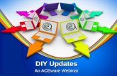 DIY Updates An ACEware Webinar. What you need to know Upgrade vs Update When to update Updates.