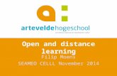 Open and distance learning Filip Moens SEAMEO CELLL November 2014.