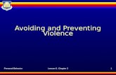 Personal BehaviorLesson 5, Chapter 21 Avoiding and Preventing Violence.