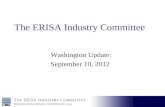 1 The ERISA Industry Committee Washington Update: September 10, 2012.