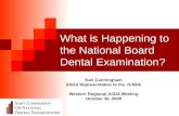 What is Happening to the National Board Dental Examination? Kari Cunningham ASDA Representative to the JCNDE Western Regional ASDA Meeting October 30,