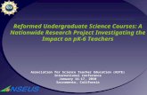 Reformed Undergraduate Science Courses: A Nationwide Research Project Investigating the Impact on pK-6 Teachers Association for Science Teacher Education.
