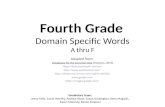 Fourth Grade Domain Specific Words A thru F Adapted from: Vocabulary for the Common Core (Marzano, 2013)