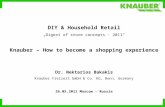 1 DIY & Household Retail „Digest of store concepts - 2011“ Knauber – How to become a shopping experience Dr. Nektarios Bakakis Knauber Freizeit GmbH &