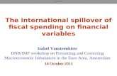 The international spillover of fiscal spending on financial variables Isabel Vansteenkiste DNB/IMF workshop on Preventing and Correcting Macroeconomic.