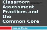 Classroom Assessment Practices and the Common Core Jacque Melin “…from a teaching-focused-classroom to a learning-focused-classroom…” Dr. Holliday, Commissioner.