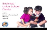 Encinitas Union School District GATE Parent Informational Meeting 2007-08.