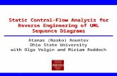 Static Control-Flow Analysis for Reverse Engineering of UML Sequence Diagrams Atanas (Nasko) Rountev Ohio State University with Olga Volgin and Miriam.