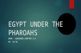 EGYPT UNDER THE PHAROAHS APAH – GARDINER CHAPTER 3-4 PP. 73-78.