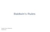 Baldwin’s Rules Nadia Fleary-Roberts 02/05/12. Proposed in 1976 by Sir Jack Baldwin Guidelines for ring closing reactions of 3- to 7-membered rings- empirical.