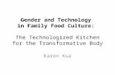 Gender and Technology in Family Food Culture: The Technologized Kitchen for the Transformative Body Karen Kua.