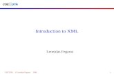 CSE 5330 © Leonidas Fegaras XML1 Introduction to XML Leonidas Fegaras.