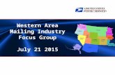 ® Western Area Mailing Industry Focus Group July 21 2015.