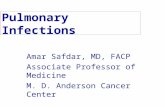 Pulmonary Infections Amar Safdar, MD, FACP Associate Professor of Medicine M. D. Anderson Cancer Center.