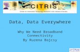 Data, Data Everywhere Why We Need Broadband Connectivity By Ruzena Bajcsy.