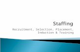 Recruitment, Selection, Placement, Induction & Training