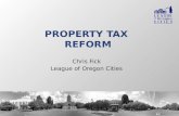 Chris Fick League of Oregon Cities. Cities are struggling  Revenues have declined nearly 4 percent over the last five years  Rainy day funds have plummeted.