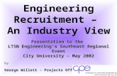 Presentation to the LTSN Engineering’s Southeast Regional Event City University – May 2002 by George Willett – Projects Officer Engineering Recruitment.