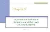 IHRM, Dr. N. Yang1 Chapter 9 International Industrial Relations and the Host Country Context.