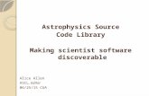 Astrophysics Source Code Library Making scientist software discoverable Alice Allen ASCL, Editor 06/25/15 CUA.