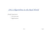 296.3Page1 296.3:Algorithms in the Real World Graph Separators – Introduction – Applications.