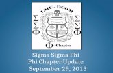 Sigma Sigma Phi Phi Chapter Update September 29, 2013.