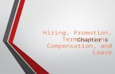 Hiring, Promotion, Termination, Compensation, and Leave Chapter 6.