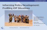 Informing solutions together Informing Policy Development: Profiling IDP Situations