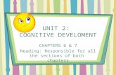 UNIT 2: COGNITIVE DEVELOMENT CHAPTERS 6 & 7 Reading: Responsible for all the sections of both chapters.