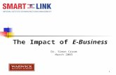 1 The Impact of E-Business Dr. Simon Croom March 2003.