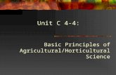 Unit C 4-4: Basic Principles of Agricultural/Horticultural Science.