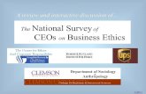 Printed by . printed by  The National Survey of CEOs on Business Ethics Hired new staff or restructured organization.