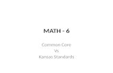 MATH - 6 Common Core Vs Kansas Standards. DOMAIN Ratios and Proportional Relationships.