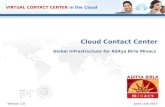 Www.  Version 1.0June 11th 2013 VIRTUAL CONTACT CENTER in the Cloud Cloud Contact Center Global Infrastructure for Aditya Birla Minacs