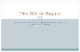 THE FIRST TEN AMENDMENTS TO THE US CONSTITUTION The Bill of Rights.